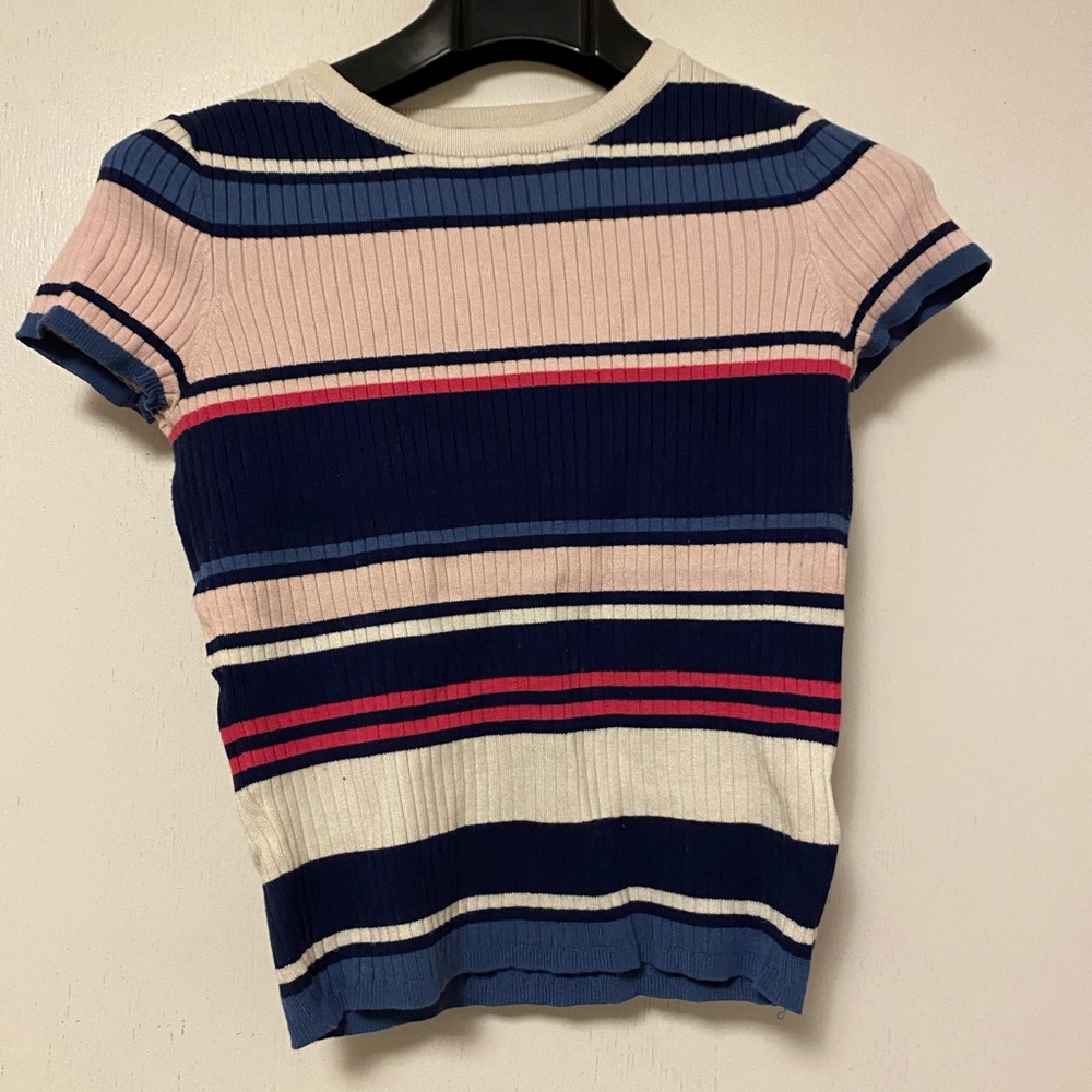 Knit striped top